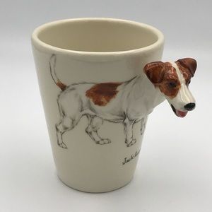 Blue Witch Jack Russell Dog Porcelain Hand-painted